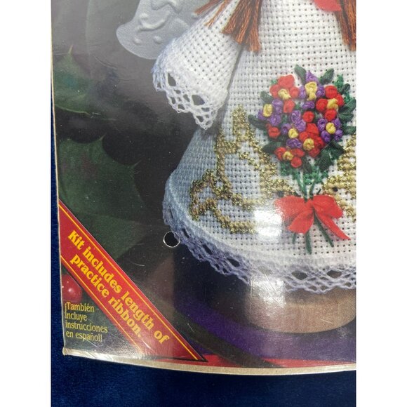 Design for the Needle Holiday Ribbon Embroidery cross stitch‎ Angel Kit ~ CHURCH - Picture 6 of 8